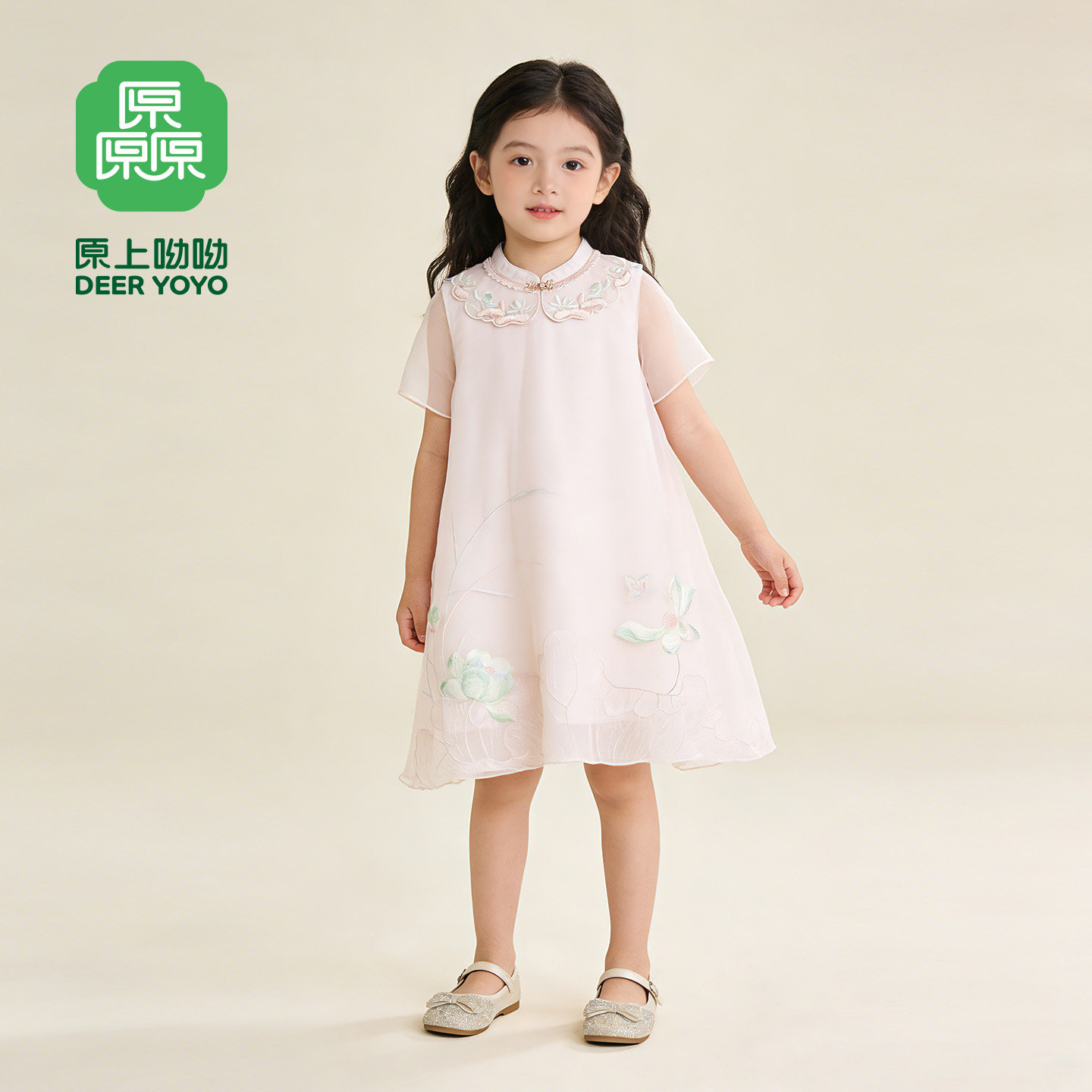 夏季女童国风雪纺透气连衣裙