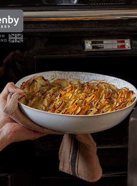 denby丹碧英国进口陶瓷盘子创意菜盘家用西餐异型餐盘 窑迹·琥珀