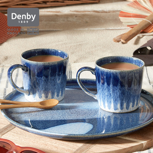 denby丹碧英国进口艺匠叠蓝马克杯陶瓷杯子咖啡杯水杯礼物高级