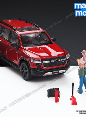 1:64丰田LC300GRS兰德酷路泽红色越野车麦思迪合金小汽车模型收藏