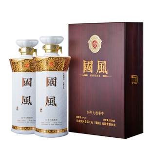 滨河国风16年53度九粮酱香型白酒500ml*2瓶高端商务宴请送礼珍藏