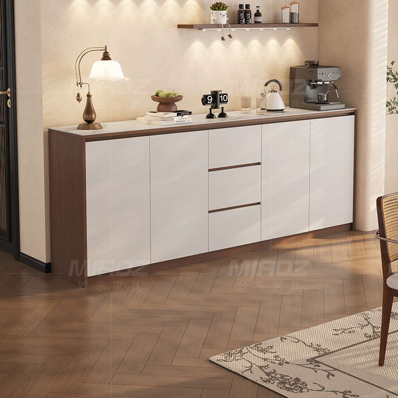 实木餐边柜靠墙一体储物柜客厅家用茶水柜厨房置物柜子沙发靠背柜