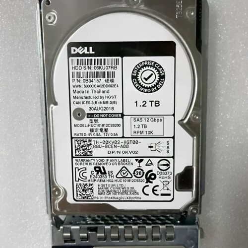 DELL 00KV02 1.2T SAS 12Gb 10K 2.5服务器硬盘HUC101812CSS200