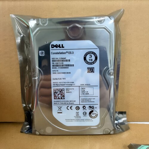 DELL 0RWV72 3T SATA 7.2K 6GB 3.5寸服务器硬盘ST3000NM0033
