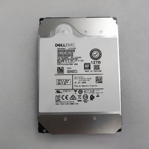 DELL 0T2YHT 12T SATA 7.2K 6GB 3.5寸服务器硬盘HUH721212ALE600