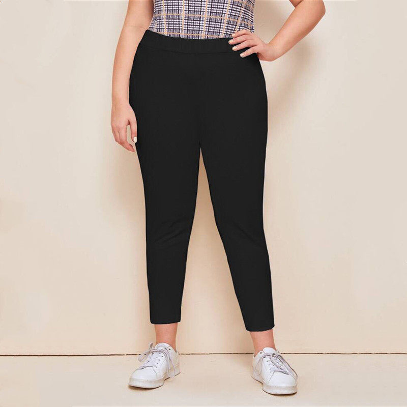 XL-4XL plus size women pants ladies casual trousers 大码女裤
