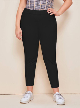 XL-4XL plus size women pants ladies casual trousers 大码女裤