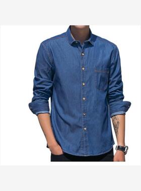 2019men's shirt cotton slim casual shirt male男士衬衫纯棉