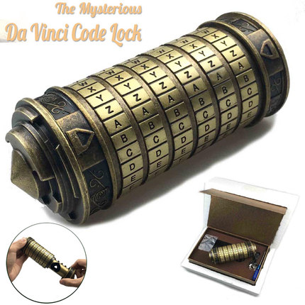 Leonardo da Vinci Code Toys Metal Cryptex Locks Valentine