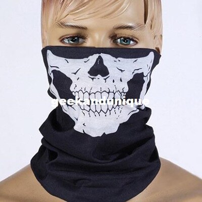 Skeleton Black Face Mask Scarf Tour Skull Helmet Cycling Mot