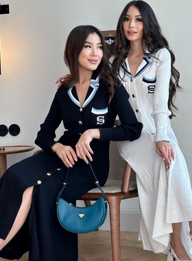 Autumn winter clothes women dress ladies knitted dresses女裙