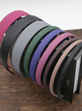 发箍女净版哑光带齿发箍黑色灰色彩色窄边宽边塑料防滑头箍压发卡