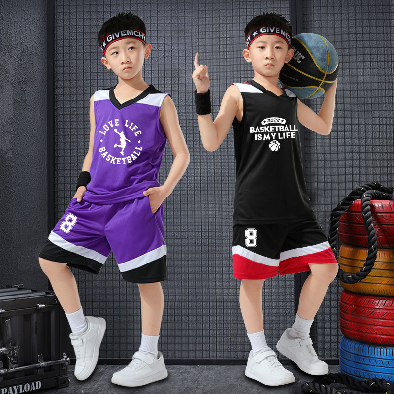 儿童球衣篮球男孩夏季蓝球运动衣服比赛训练服背心学生篮球衣队服