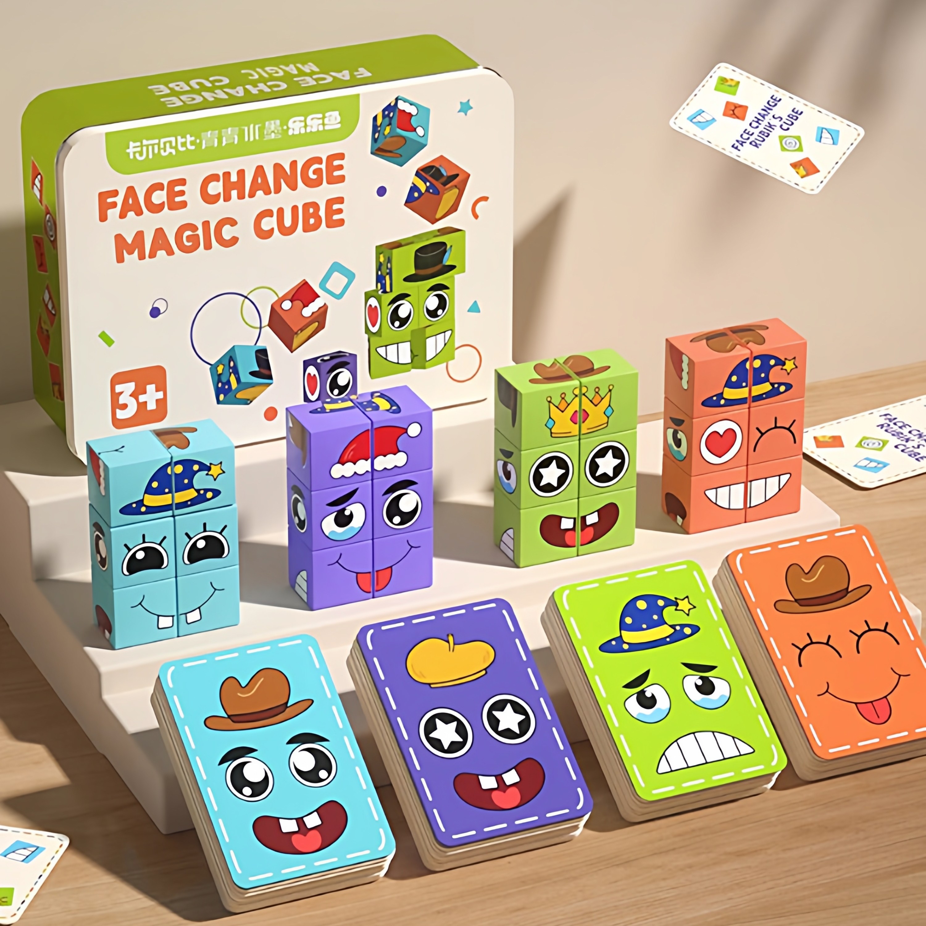变脸魔方积木拼图儿童双人对战桌面游戏亲子互动益智思维训练玩具,玩具/童车/益智/积木/模型,儿童桌面游戏类,淘宝优惠券,粉丝福利购,淘宝优惠卷