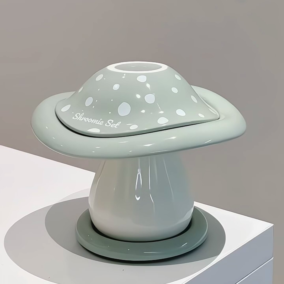 日本精选 2026 新款蘑菇餐具套装可爱家用厨房陶瓷早餐碗碟杯子