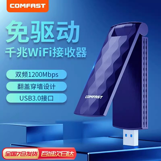 COMFAST CF-928AC 千兆双频5G免驱动无线网卡台式机无线wifi接收器外置USB无线网卡台式机无线网络接收发射器