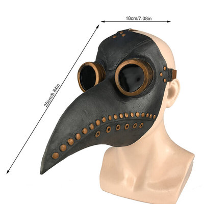 Funny Medieval Steampunk Plague Doctor Bird Mask Latex