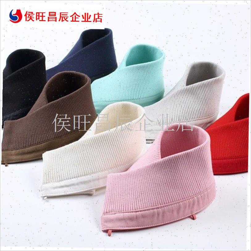 假领子冬厚羽绒服棉衣针织粗螺纹护领外M套可拆洗防脏包领送扣