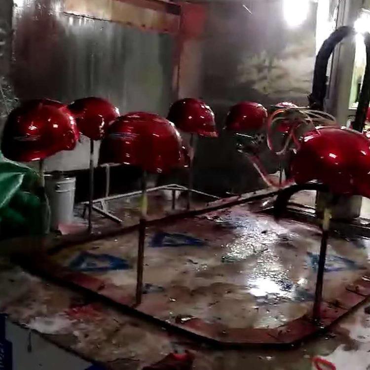 浙江工厂直供骑行头盔三轴联动喷漆机劳保头盔喷涂设备喷油设备