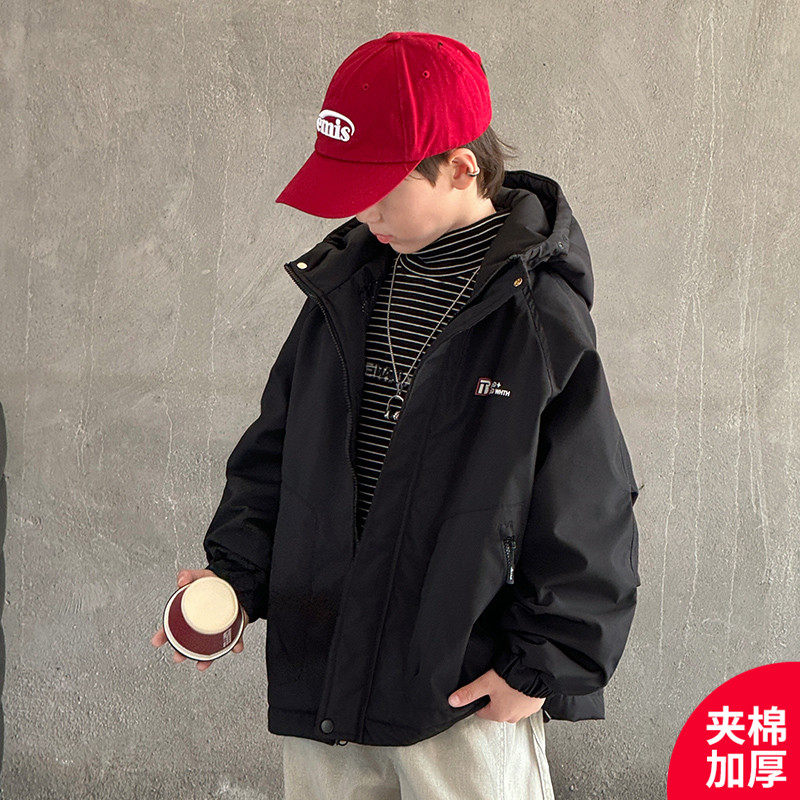 儿童装男童夹棉外套2025新款秋冬款大童冲锋衣男孩冬季加厚派克服,童装/婴儿装/亲子装,普通外套,淘宝优惠券,粉丝福利购,淘宝优惠卷