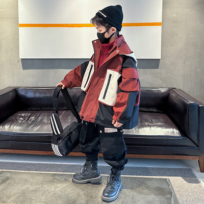 儿童装男冲锋衣2025新款三