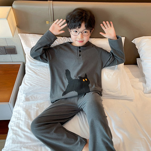 儿童装男睡衣套秋裤2025新