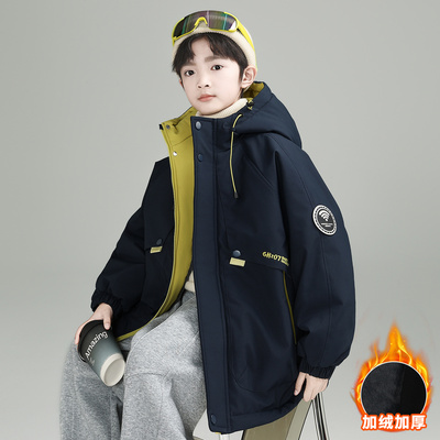 男童棉服冬季外套2025新款棉衣中大儿童秋冬款加厚棉袄派克服冬装