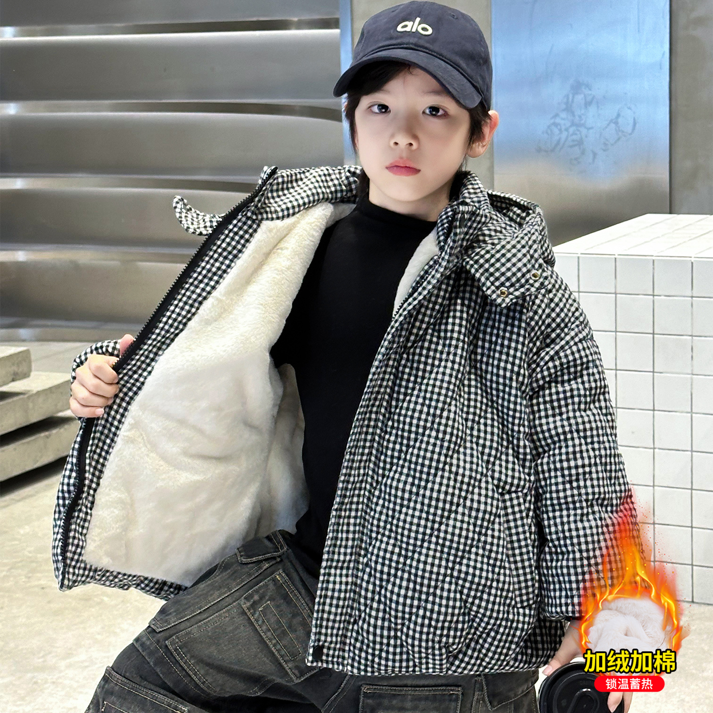 男童冬装羽绒棉服2025新款