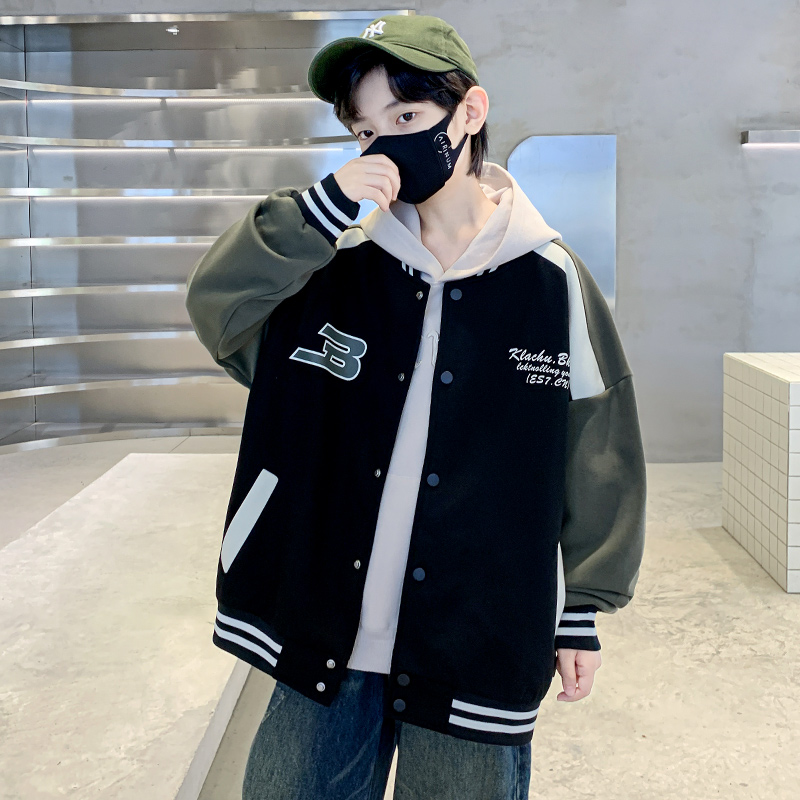 男童外套春秋款2025新款棒球服