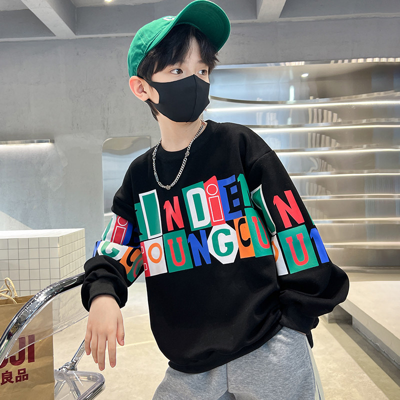 男童t恤长袖加绒卫衣秋冬款2025新款中大童儿童秋装打底衫男孩T潮,童装/婴儿装/亲子装,T恤,淘宝优惠券,粉丝福利购,淘宝优惠卷