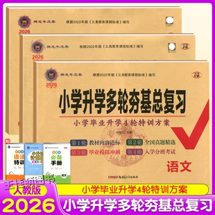 2026小学升学多轮夯基总复习语文数学英语人教小升初名校招生分班真题精选分类卷模拟冲刺六年级小学毕业升学初中试卷神龙牛皮卷
