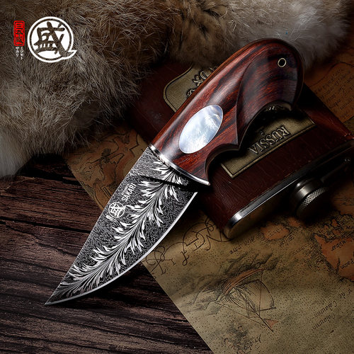 三本盛日本进口大马士革典藏小刀