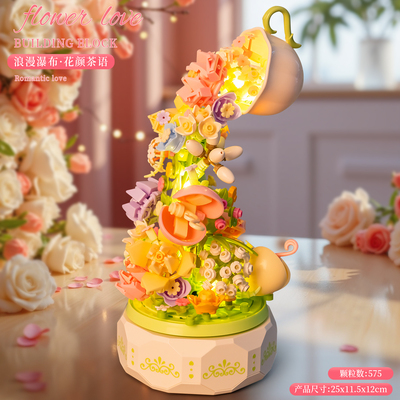 拼装积木花高颜值摆件女孩礼物