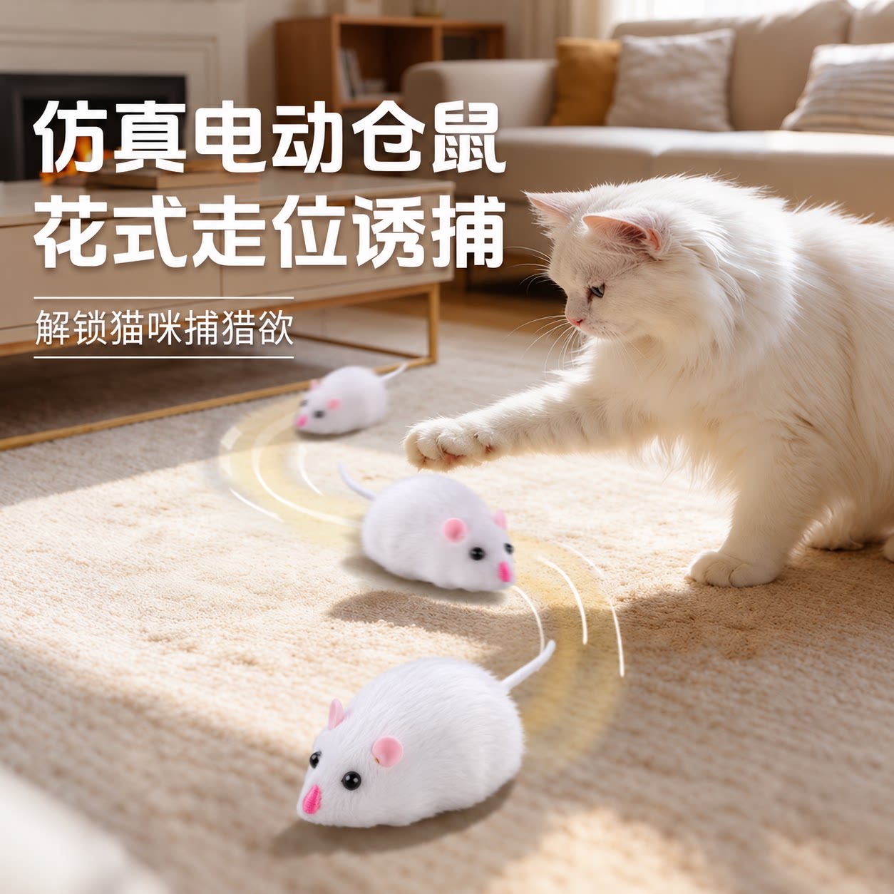 电动老鼠会动的逗猫玩具宠物小猫狗消耗体力解闷自嗨神器仿真老鼠