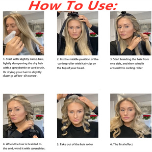 Heatless Curling Rod Headbands Hair Roller Silk Curling Ribb