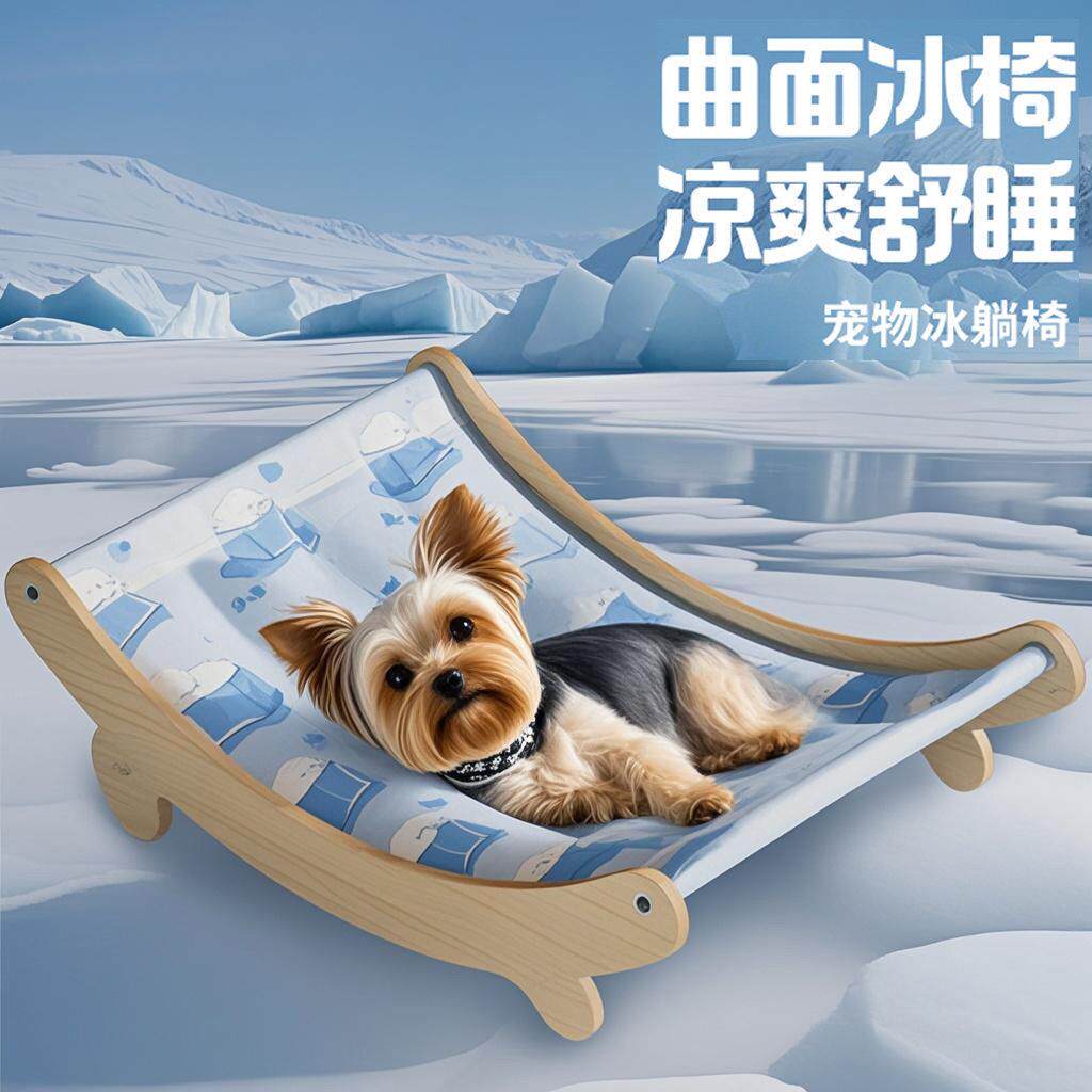 约克夏专用狗窝狗床冰垫狗狗泰迪比熊凉窝凉席夏天夏季睡垫用品