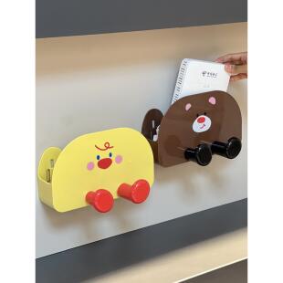 可爱wifi路由器收纳盒机顶盒隐藏收纳上墙架光猫排插插座固定器