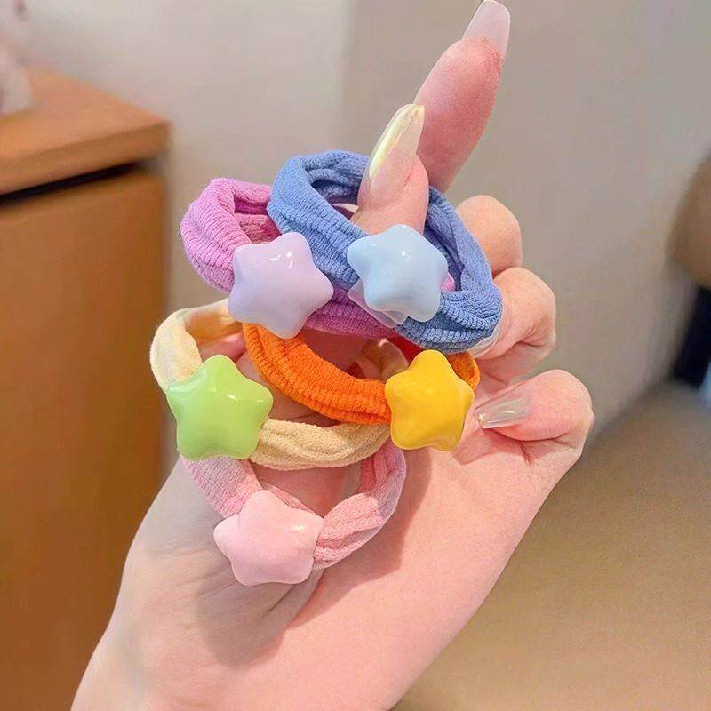 儿童糖果色毛巾圈女童扎马尾丸子头发绳发圈头绳发饰卡通高颜值