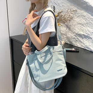 Colorful 小众尼龙抽绳束口单肩斜挎包休闲百搭轻便水桶包 Fox新款