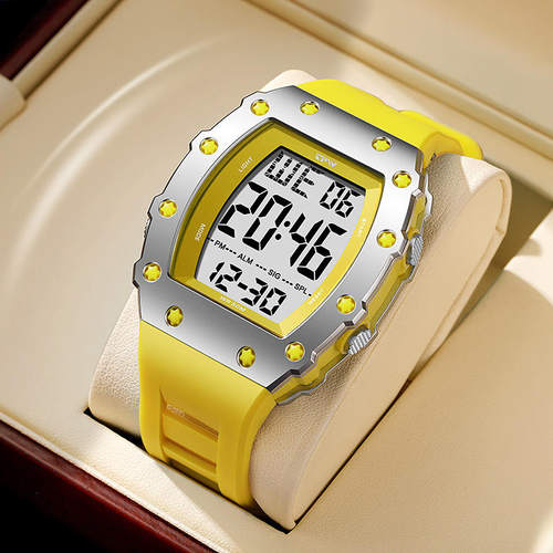 外贸源头工厂直播电子表多功能运动5ATM防水手表新款炫酷手表