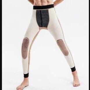 冬季男棉裤800g石墨烯羔绒加绒加厚显瘦一体裤发热保暖打底裤男