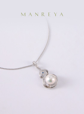 Manreya玛芮雅项链骏福爱迪生珍珠项链葫芦吊坠女士气质款礼物