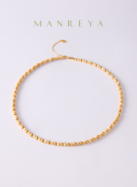 Manreya玛芮雅项链金玉生辉贝母项链手链套装日常通勤金色锁骨链