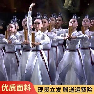 壮志少年行舞蹈服儿童国学汉服少年志开笔礼诗歌古典舞朗诵表演服