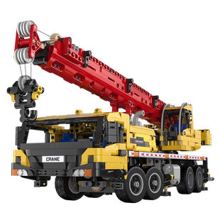 cada咔搭积木起重机拼装工程遥控升降吊车模型玩具车吊机儿童礼物