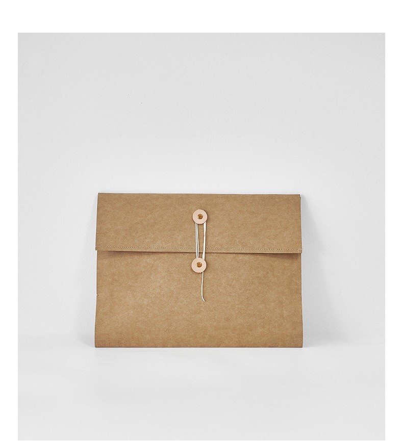 防水洗牛皮纸袋A4绕绳文件袋装A4资料合同收纳袋档案袋手拿包定制