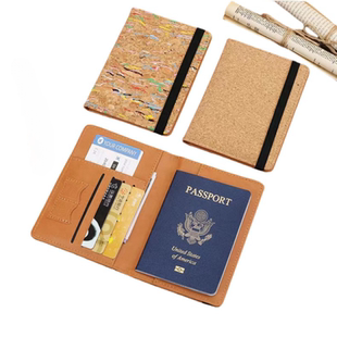 环保水松软木RIFD防磁护照夹防盗刷证件套卡夹收纳袋卡套定制logo