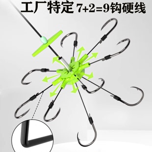 倍特锋万向翻板钩方块钩反底钓飞钩立体鱼钩特硬线海竿鲢鳙伊势尼