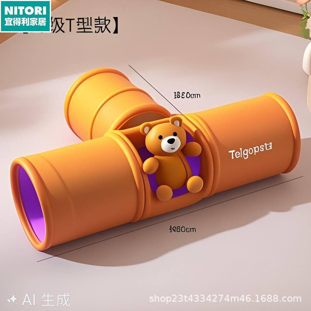 日本进口便宜得利猫隧道卡通直筒可折叠猫咪玩具自嗨易收纳解闷猫