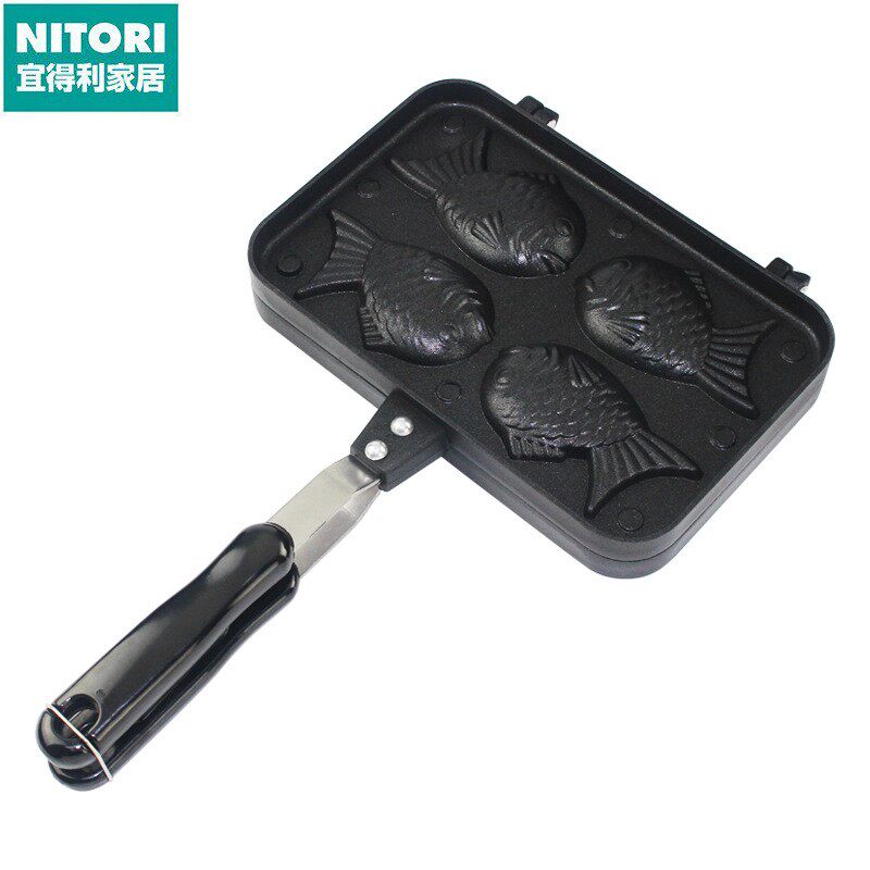日本进口宜得利鲷鱼烧烤盘 华夫饼烤盘模具DIY蛋糕模4鱼烘焙模具
